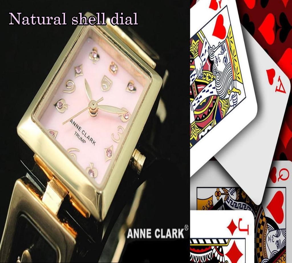 ANNE CLARK Watch 1030 Natural Natural Moving Stone Bracelet Gold Women's Series Mother-of-Pearl Dial, Diamonds, Skin-Friendly All-Stainless Material,