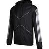 Adidas Neo Xield Pkbl Striped Hooded Casual Windbreaker Comfortable Long Sleeve Jacket Men Jackets Black DM4333