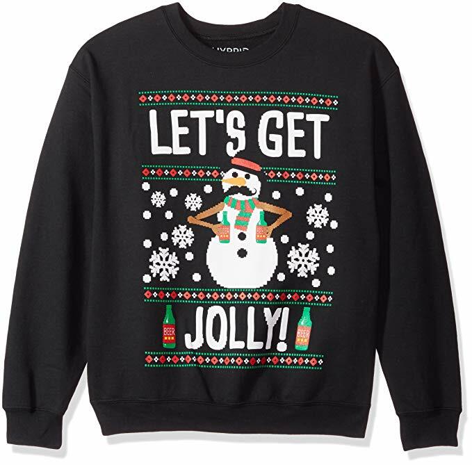 26 Men s Let s Get Jolly Snowman Holiday Pullover New Unisex T-Shirt XXL