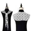 Fashion Lace Shoulder Wrap with Embroidered Detail Breathable Hollow out Faux Lace Shawl Collar for Stylish Women