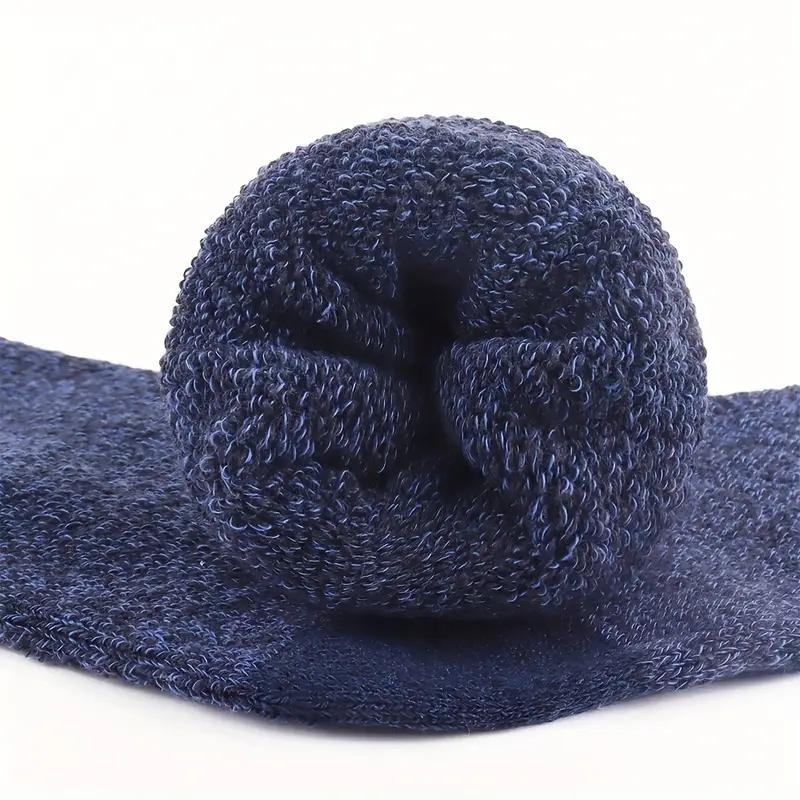 5 Pairs Men's Thermal Winter Socks - Cozy & Warm for Hiking, Fishing | Breathable | Ribbed Cuffs | Machine Washable, Warm Socks