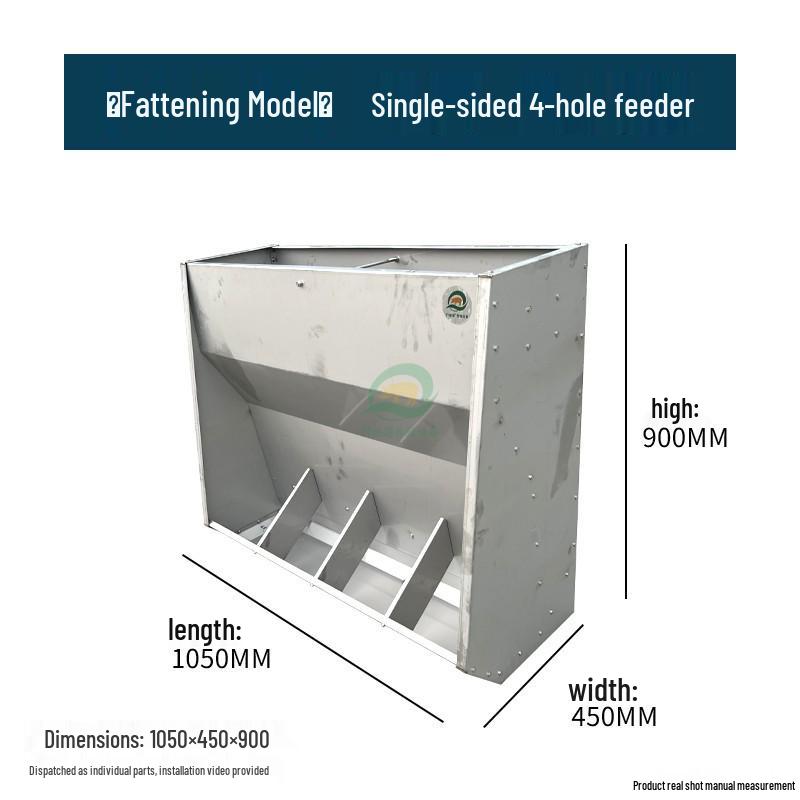 Free Shipping Stainless Steel Double-Sided Pig Feeder Trough for Piglets and Fertilizer.