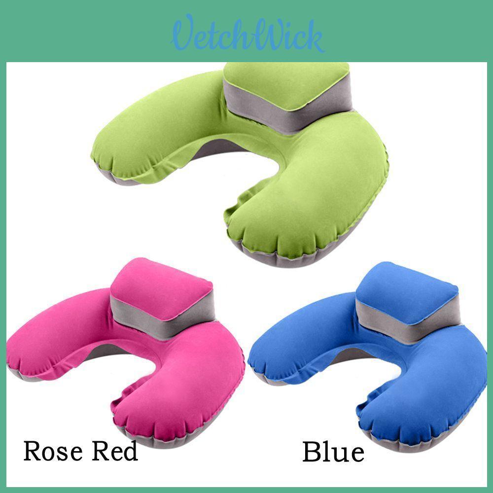 Ultra-soft Inflatable Travel Pillow Set With Carry Bag Eye Mask And Earplugs