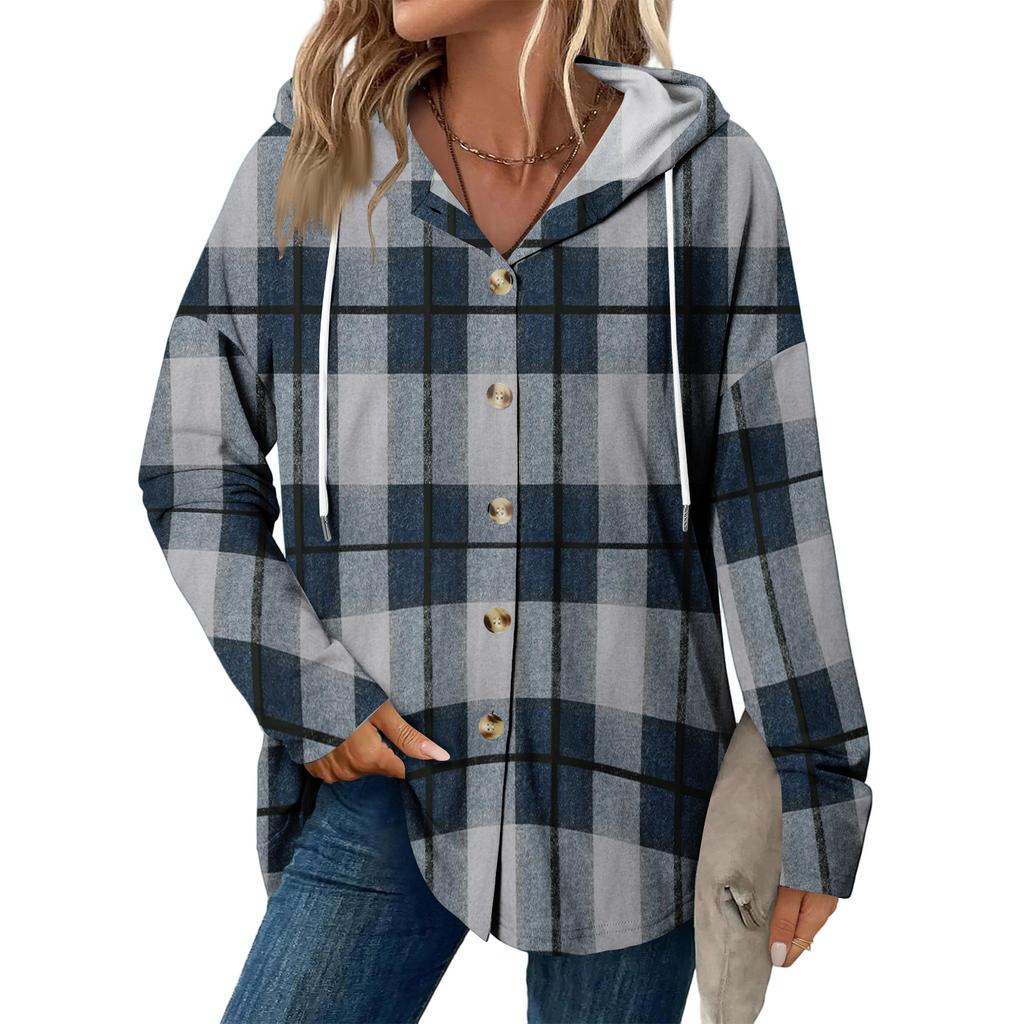 Dámský módní ležérní raglánový kabát se stahovací šňůrkou a dlouhým rukávem, vintage kabát s kapucí na knoflíky