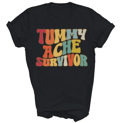 Tummy Ache Survivor Stomach Ache Funny Unisex Shirt Gift Women Men