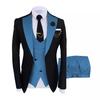 Men's European/American Business Style 3-Piece Suit Set for Wedding & Banquet – Groom/Best Man Plus Size