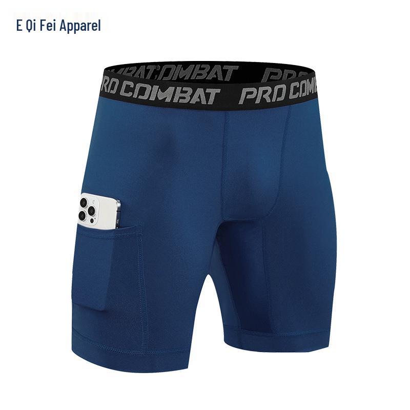 Shorts de Compression Homme à Séchage Rapide avec Poches pour la Course à Pied et le Basketball