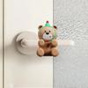 Cartoon Bear Door Bumper Adhesive Free Door Handle Stopper Wall Protector Soft Shock Absorbing Door Stops Anti-collision Pad Decorative Cushion
