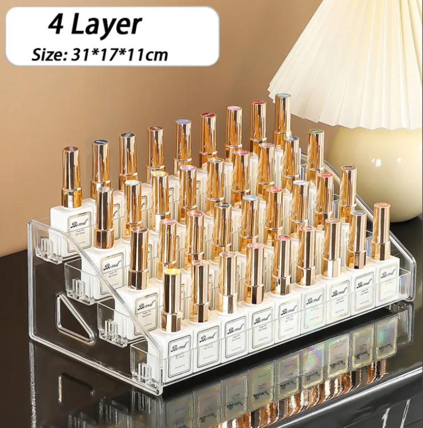 Transparent Storage Box Makeup Organizer Cosmetic Display Case Jewelry Organizer Desktop Holder Clear Makeup Organizer
