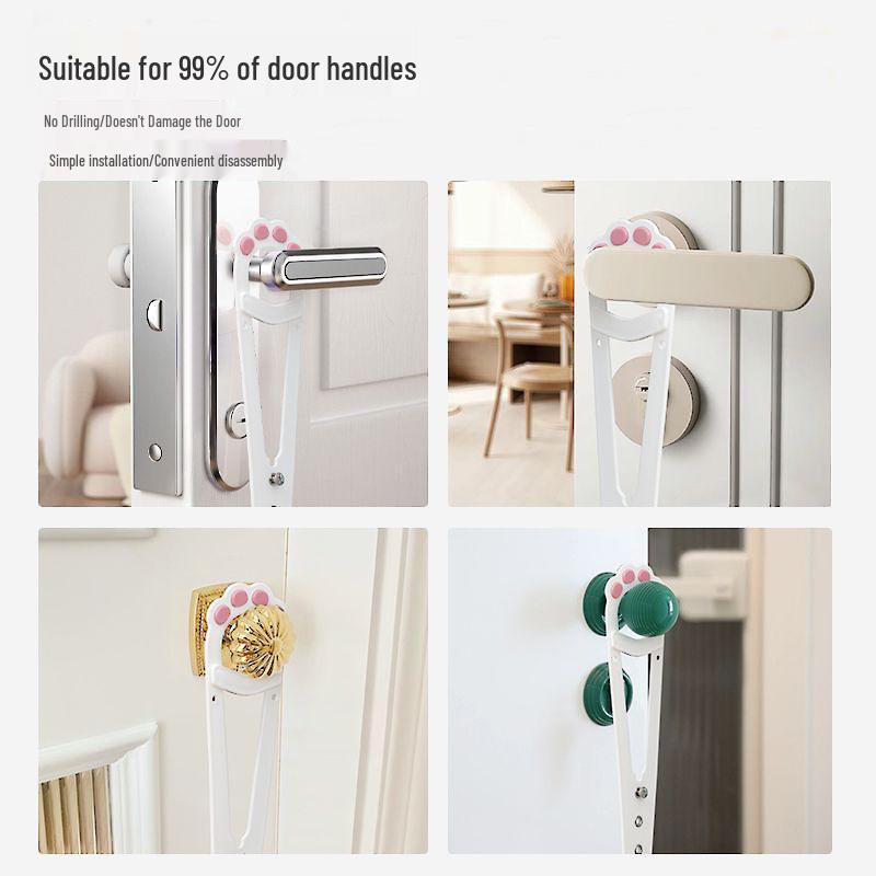 Adjustable Pet Door Holder: Punch-Free Anti-Dog Elastic Latch for Cats