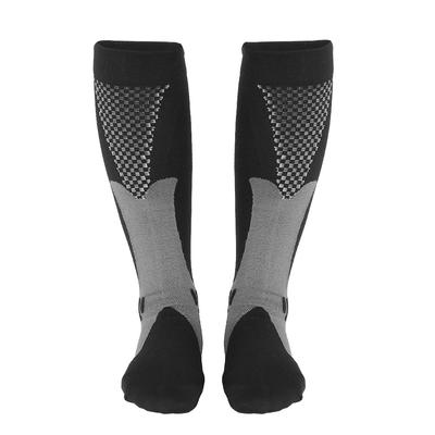 Unisex Kompressionsstrümpfe Stretch Bein Stützstrümpfe für Reise Flug Sport Schwarz LXL