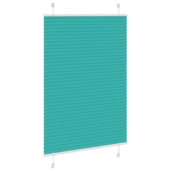 VidaXL Store plissé vert pétrole 85x100 cm largeur du tissu 84,4 cm, store plissé de fenêtre, store accordéon, store plissé 4015378