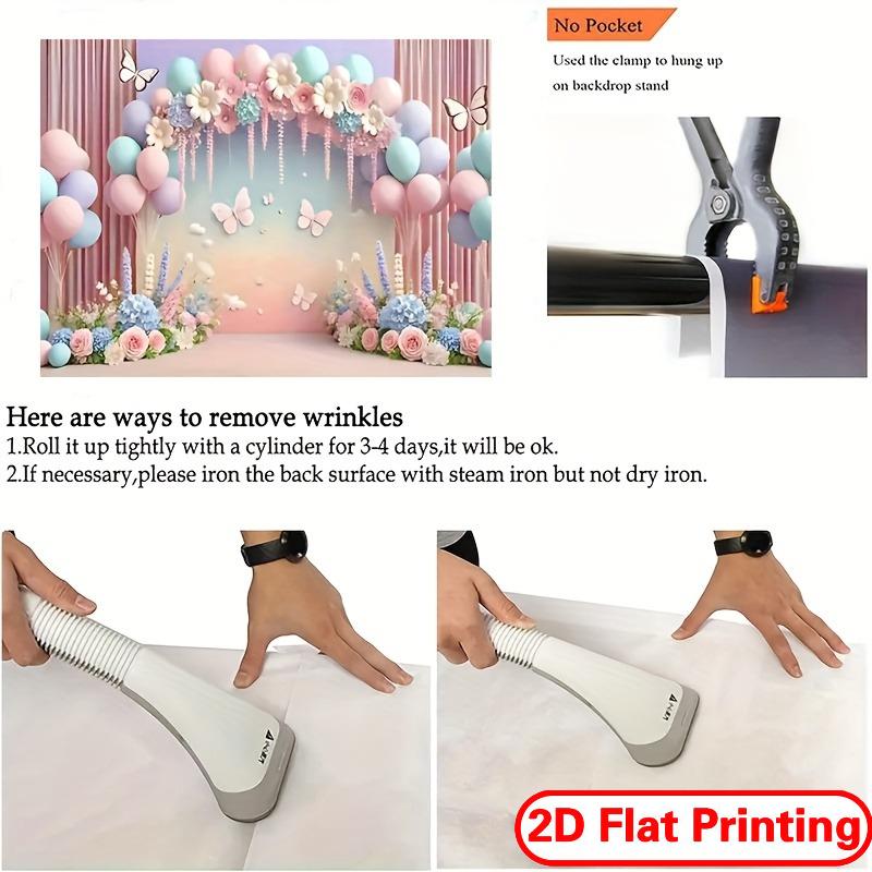2D Plane  1 Piece of Soft-colored Balloon Arch and Butterfly Wall Decoration - Balloon  Flower and Butterfly Patterns