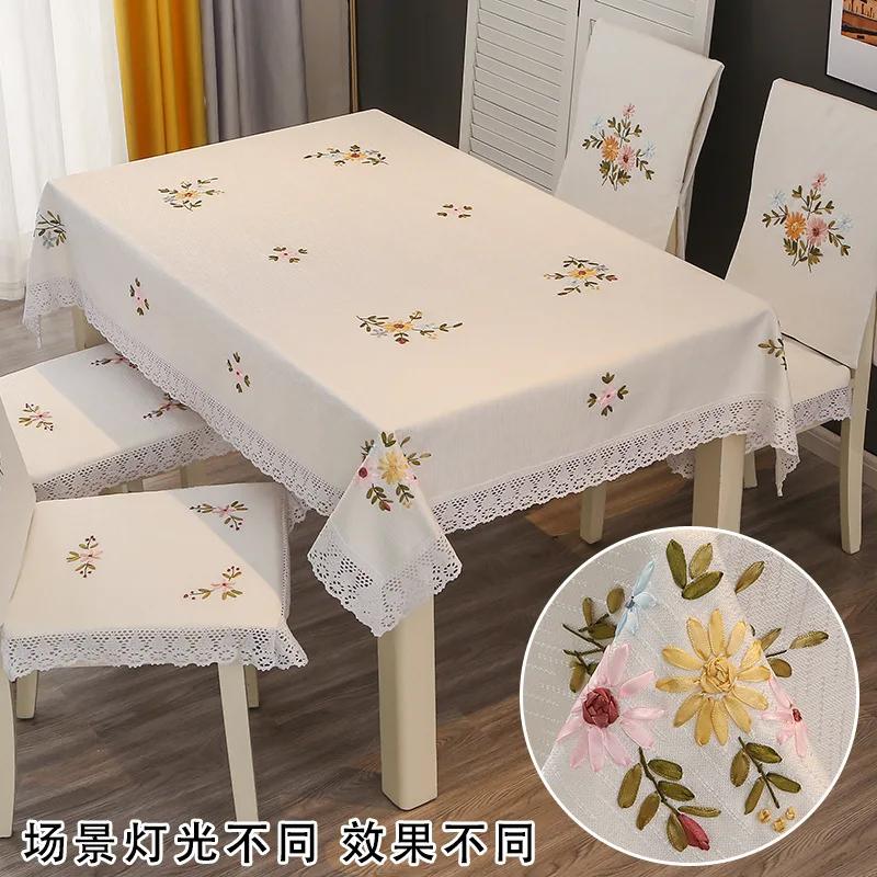 Small and pure and fresh cloth rectangular table bud rural wind