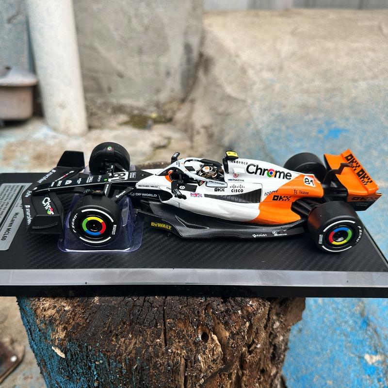 CCA Simulation 1:24 McLaren F1 Racing Car Model MCL60 Monaco Station 2023 Collection Diecast Miniature Voiture Man Boy Gift