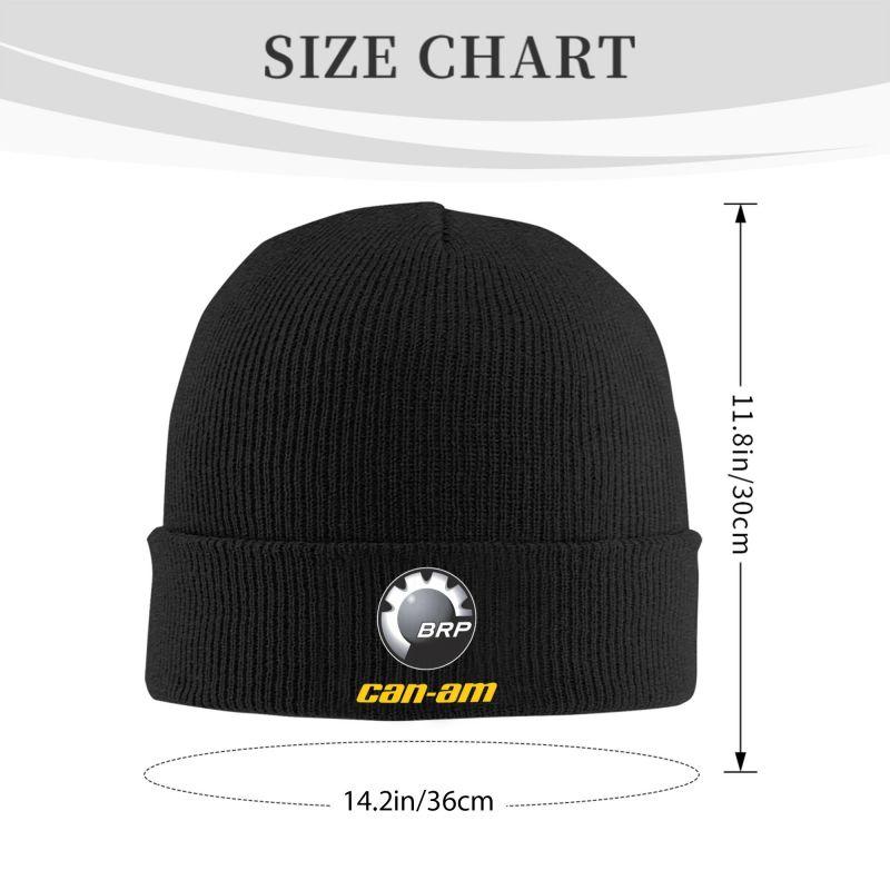 Custom BRP Can Am Logo Print Beanie Hat Adults Knitted Hat Soft Warm Skullies Beanies Cap Autumn Winter Outdoor Bonnet Hats