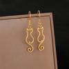 DOTIFI Stainless Steel Hollow Cute Cat Pendant Earrings Female Delicate Fashion Simple Design Ear Jewelry Party Creative Gifts