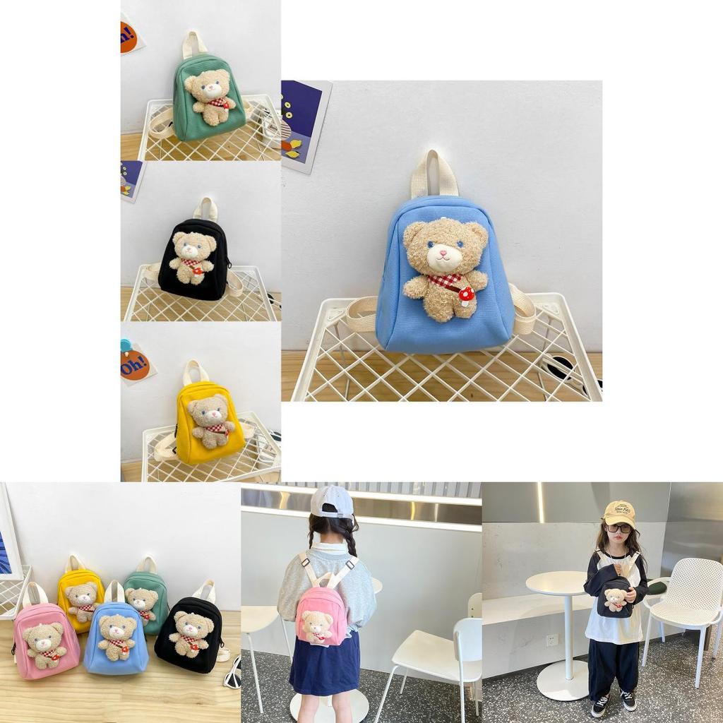 Adorable Lightweight Canvas Backpack For Kids Unisex Cute Animal Design For Preschool