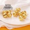 22mm Electroplated Gold Tiger Mouth Bell Charm for Christmas Ornaments and Bag Pendants.