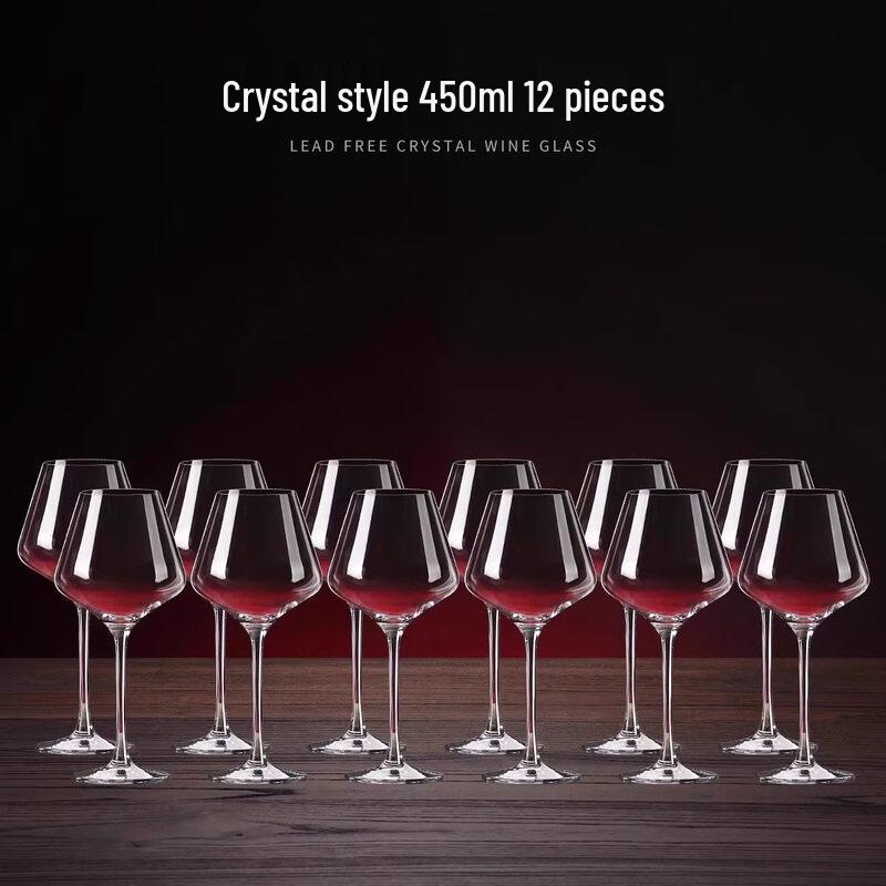 ZISIZ 12-Piece Handmade Red Wine Glass Set