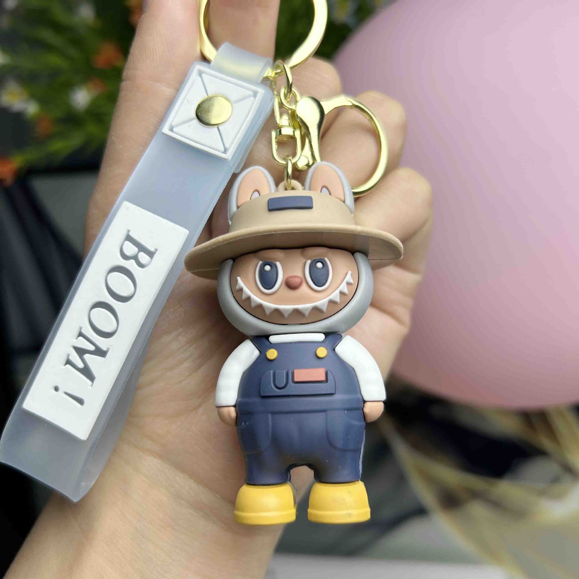 Cartoon Electroplated Plush Keychain Fashionable Backpack Pendant Creative Small Gift Accessory