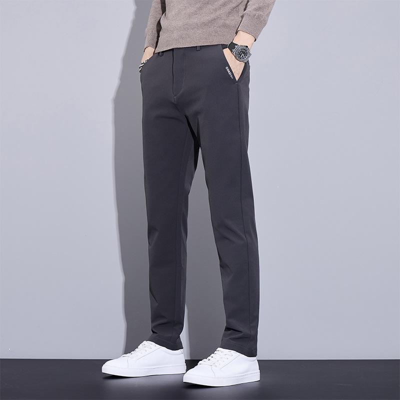 Casual Trousers for Men Straight Trousers Slim Business Stretch Pants