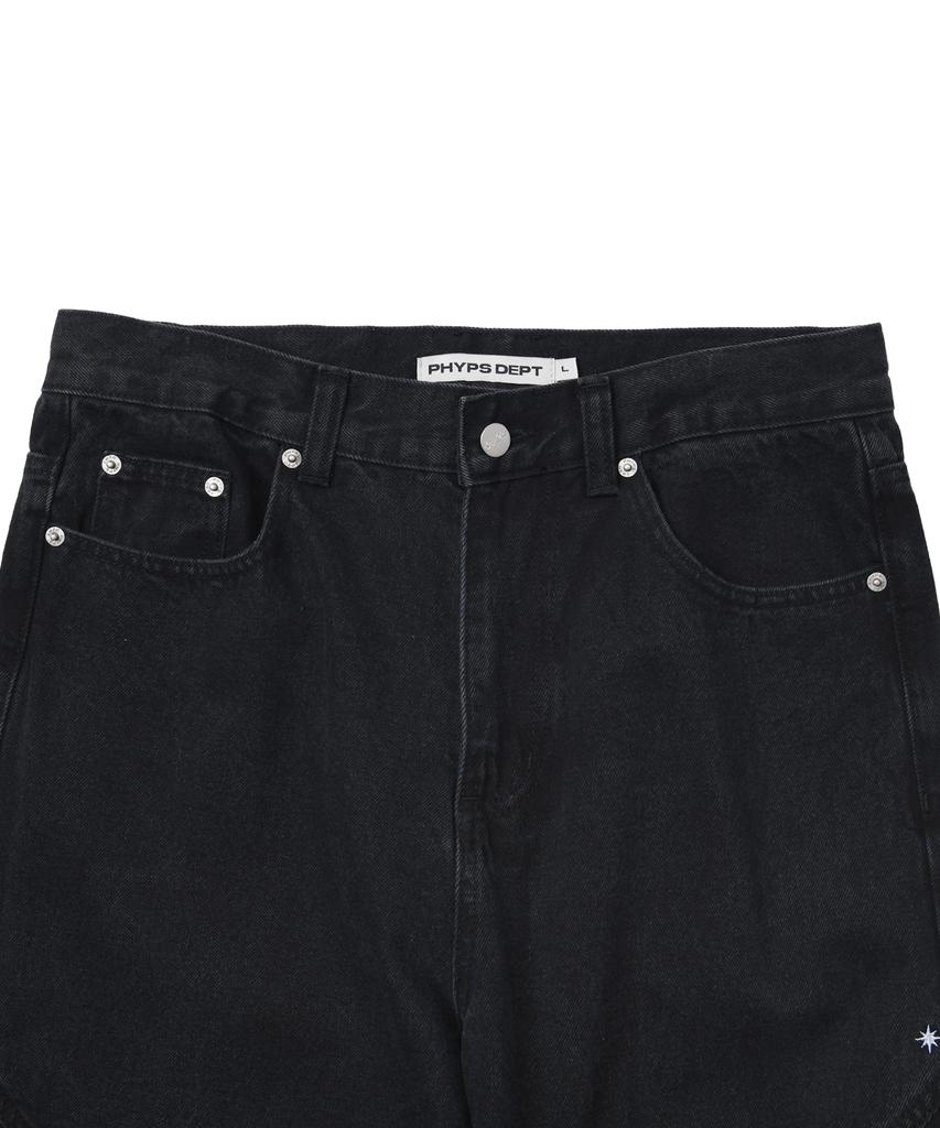 PHYSICAL DEPARTMENT Sparkle Carpenter Denim Pants_Black