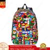 Countryball Cartoon Rucksack Schultasche Länder Erde Leinwand Tagesrucksack Vorschule Kindergarten Tasche