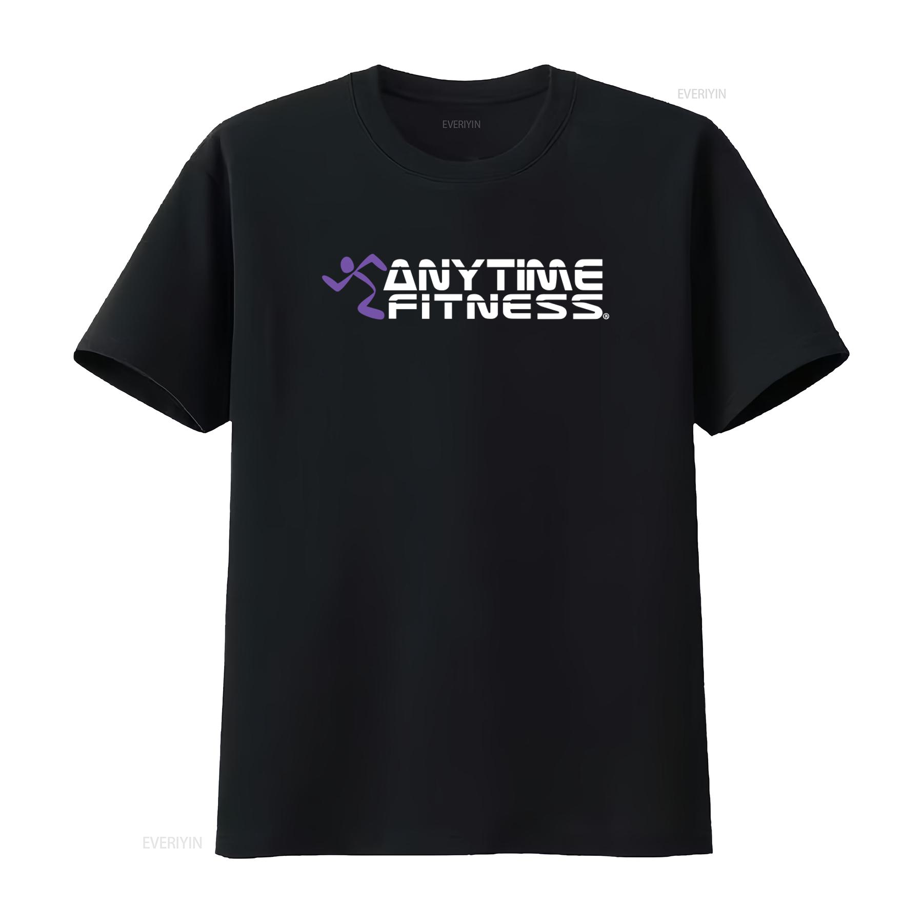 

Mens ANYTIME FITNESS Polyester Athletic Wicking Workout T Shirt for Active Lifestyle vintage Washed Comfortable fashion 4XL