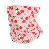 Red Cherry Pink Hearts Bandana Neck Warmer for Women Men Hiking Ski Scarf Gaiter Windproof Dustproof Wrap Face Cover Headband