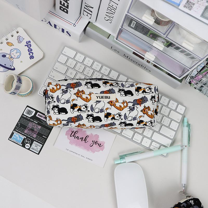 Naughty Cat Pencil Case, Large Capacity Pencil Case, Stationery Box, Back-to-school Supplies,