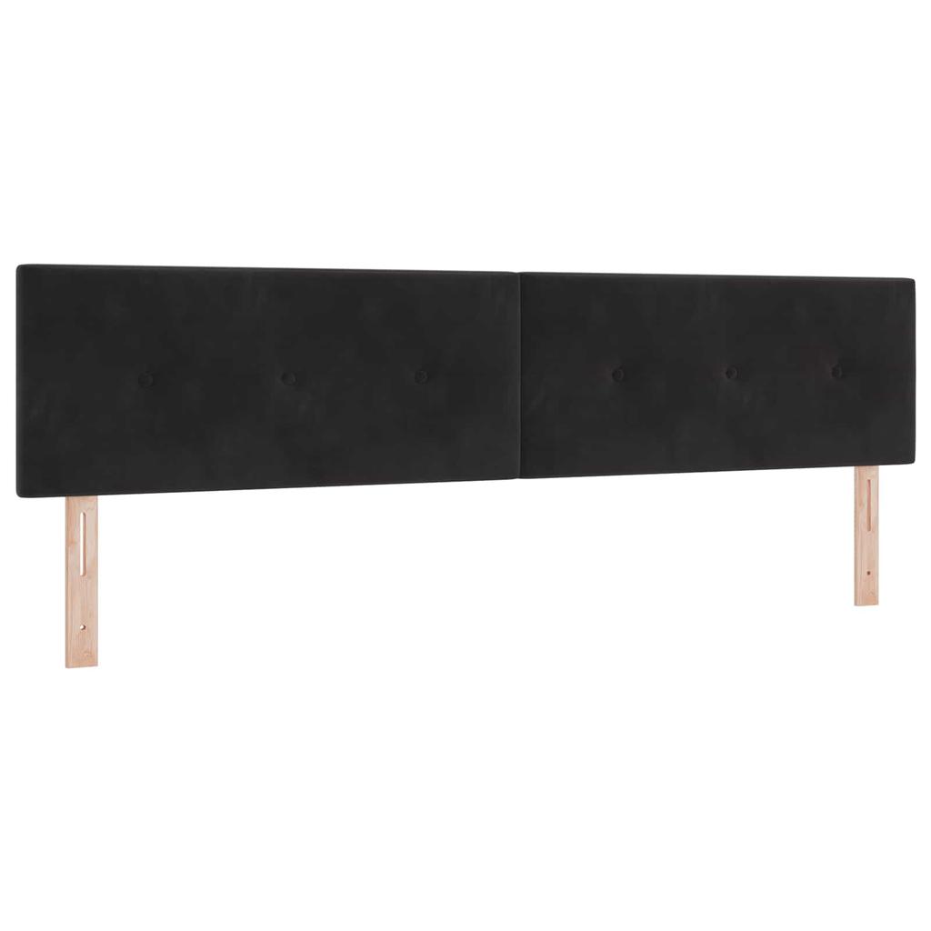 Box Spring Bed with Mattress Black 200 X 200 Cm Velvet