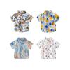 Summer Seaside Vacation Style Lapel Shirt Short Sleeve Top