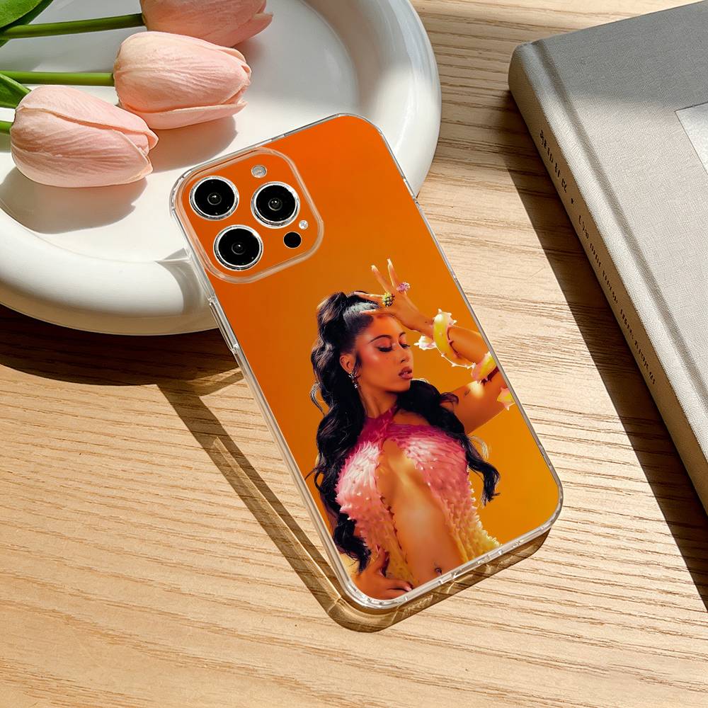 

K-Kali U-Uchis Latin Pop Star Phone Case For iPhone 17 16 15 14 13 12 11 Mini Pro Max Plus Transparent Cover iPhone16se4