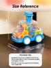 Pull-back Cartoon Car Toy for Kids 1-3 Years Transparent Inertia Sliding Puzzle Gift for Boys Girls