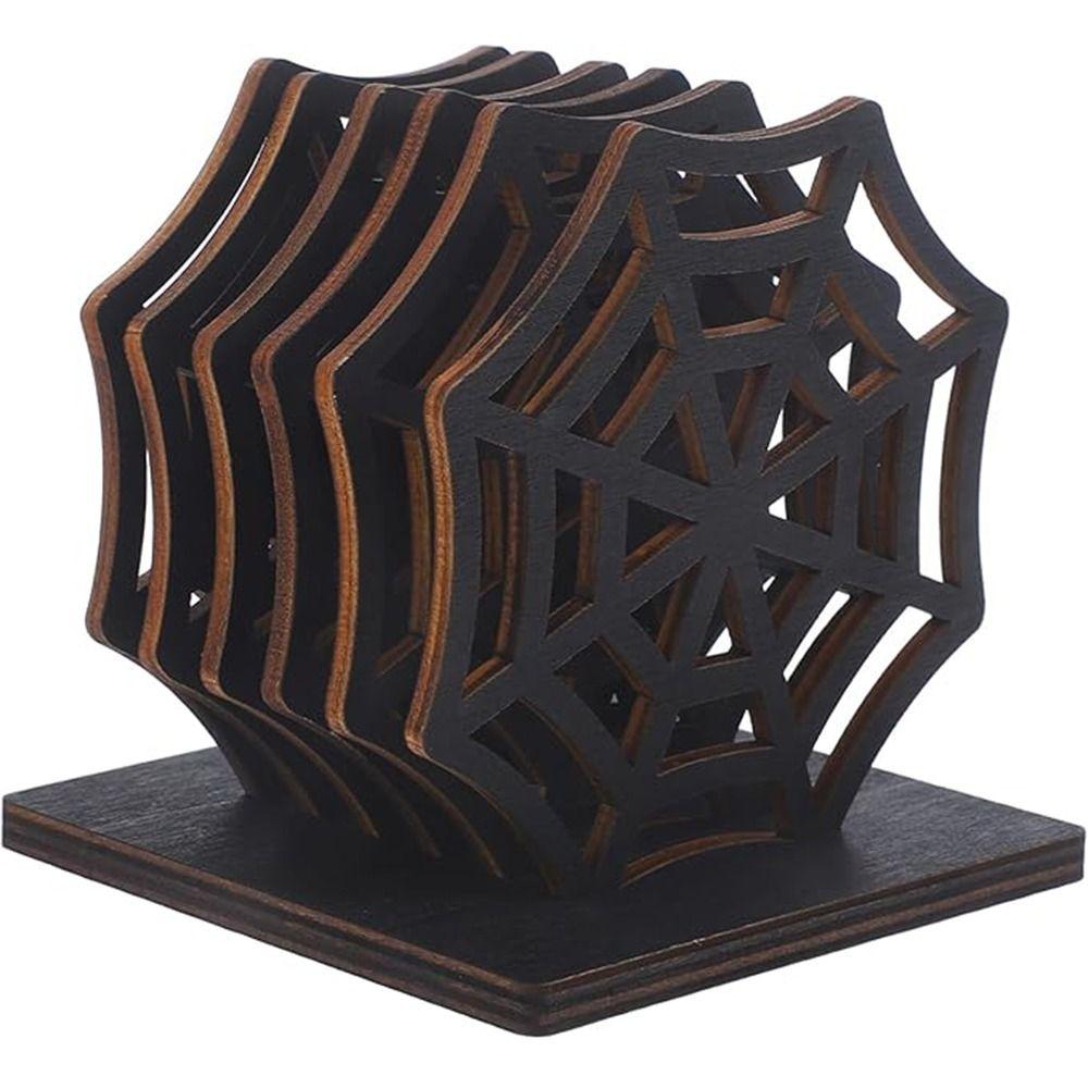 Hollow Out Spider Web Coasters Spooky Table Cup Mats Unique Halloween Place mats Home Decoration