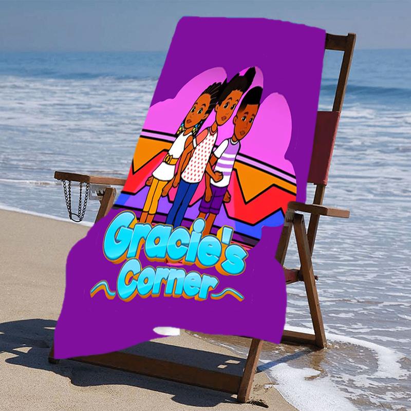 Proof Beach Towel with a Gracie's Corner3 Pattern - Soft,absorbent,quick-drying,machine Washable - Perfect for Swimming,camping,bathing