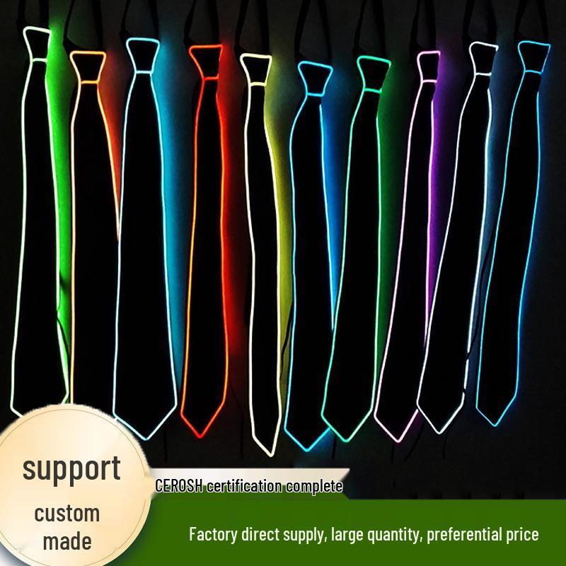 LED Glowing Party Tie for Prom, Bar, Festival, Nightclub & Waitstaff