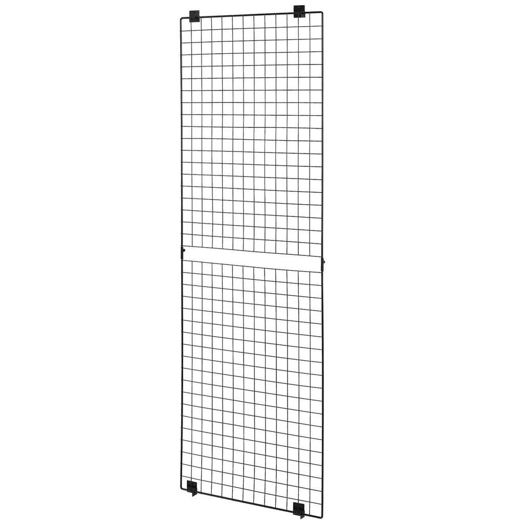 3 Packungen Gitterwandpaneele, 610 x 1828 mm Drahtgitterpaneele Displayständer, Wandmontiertes Kunst-Display-Regal, Schwarzes Kohlenstoffstahl-Wand-Gridwall für