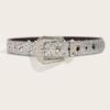 Adult Belt with Rhinestone Buckle Light Luxurious Ladies Locomotive Waistband