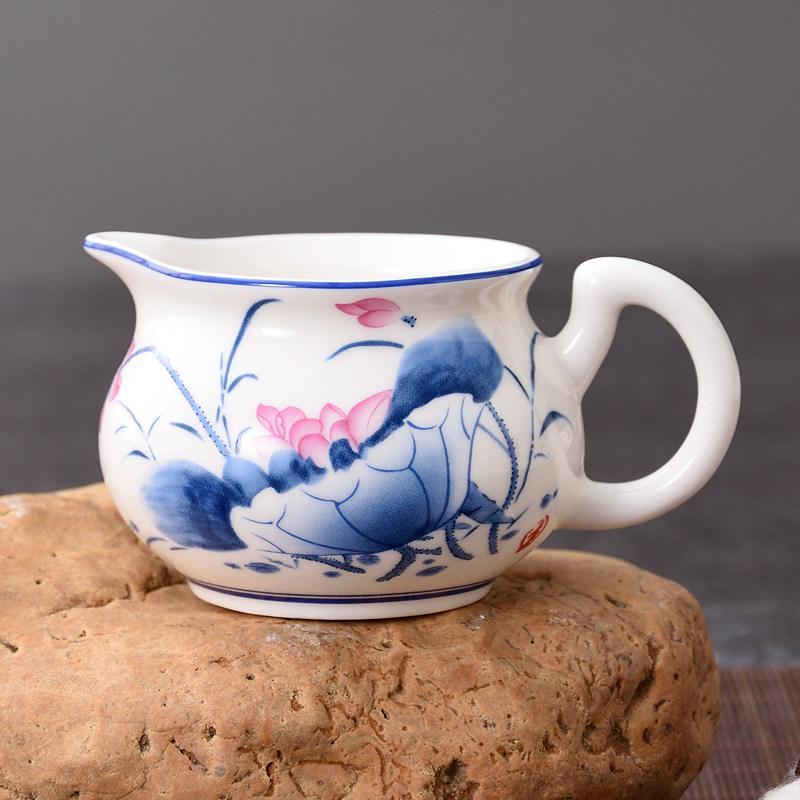 Blue & White Porcelain Tea Pitcher Gong Dao Bei 170ml for Kung Fu Tea Sets
