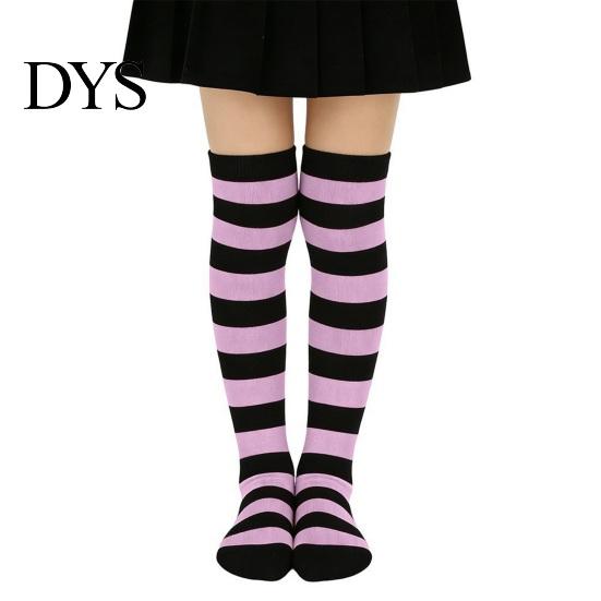 Over The Knee Striped Socks Thigh High for Women Girls, Stockings, Fashion Stylish Daily Wear Soft Stretchy Long Christmas Cosplay Party & Holiday