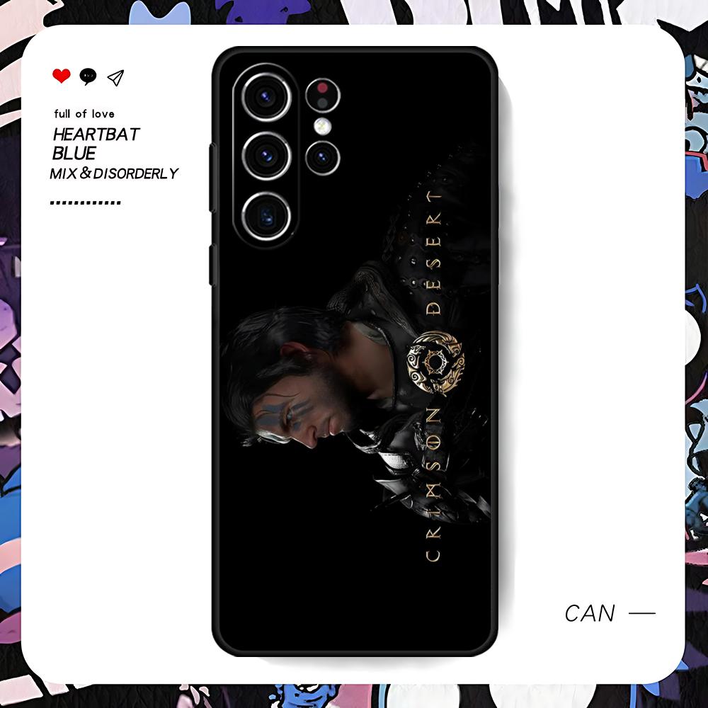 

C-Crimson Desertes Phone Case For Samsung Galaxy S26 S25 S24 S23 S22 S21 S20 Plus Ultra Limited Soft Black Galaxy S20