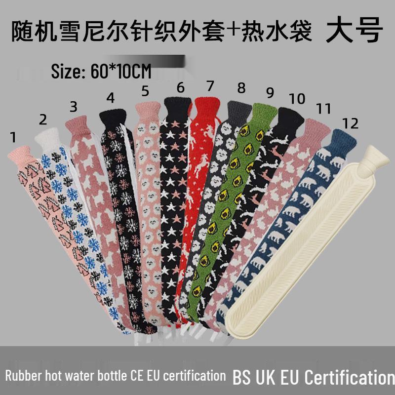 Explosion-Proof Hot Water Bottle: Rubber Design for Stomach and Feet, Long-Lasting Warmth