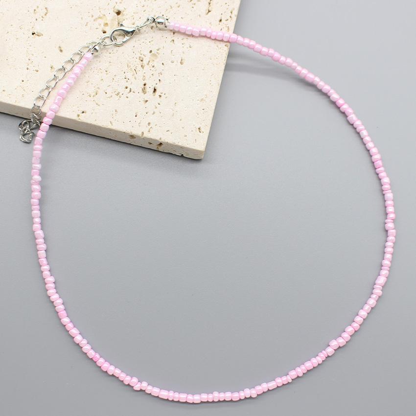 Simple Seed Beads Choker  Women Korean Fashion Charm Colorful Handmade Boho Collar Chain Neck Necklace Femme Jewelry  Gift