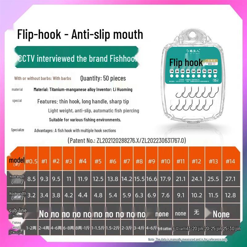 Akita Fox Barbed Black Sleeve Hook for Crucian Carp & Small Fish