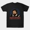 Men Black Print T-shirt Jackie Daytona - Regular Human Bartender No-Cut Transfer Paper Print Cotton Tshirt