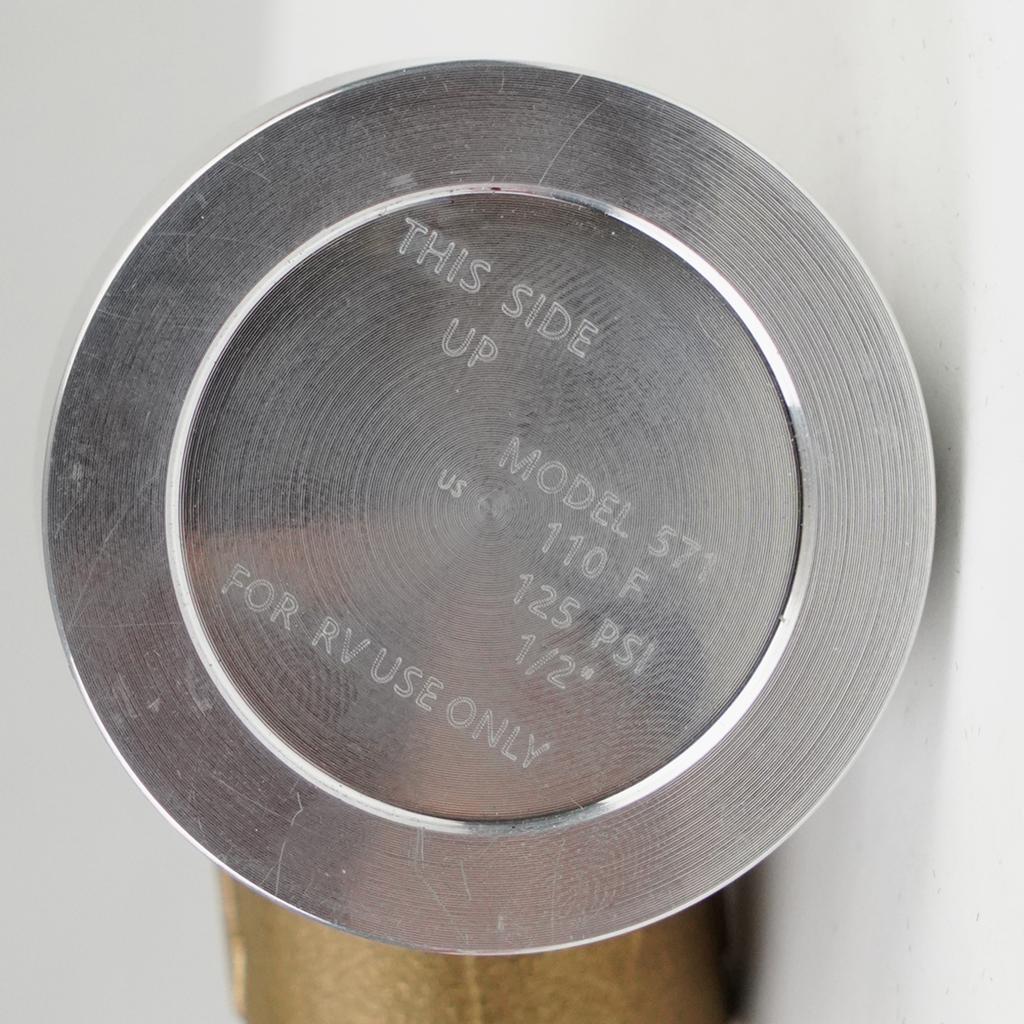 Brass Check Valve for Water System, with 1/2 NPT Male Thrd, for Motorhome, Travel Trailer, Motorhome
