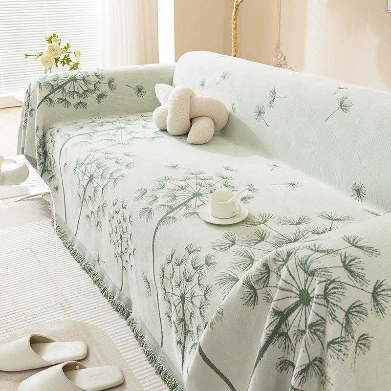 Small Fresh Sofa Cover Pastoral Style Four-season Universal Chenille Anti-slip Sofa Cushion Cover Anti-cat Scratch Sofa Towel