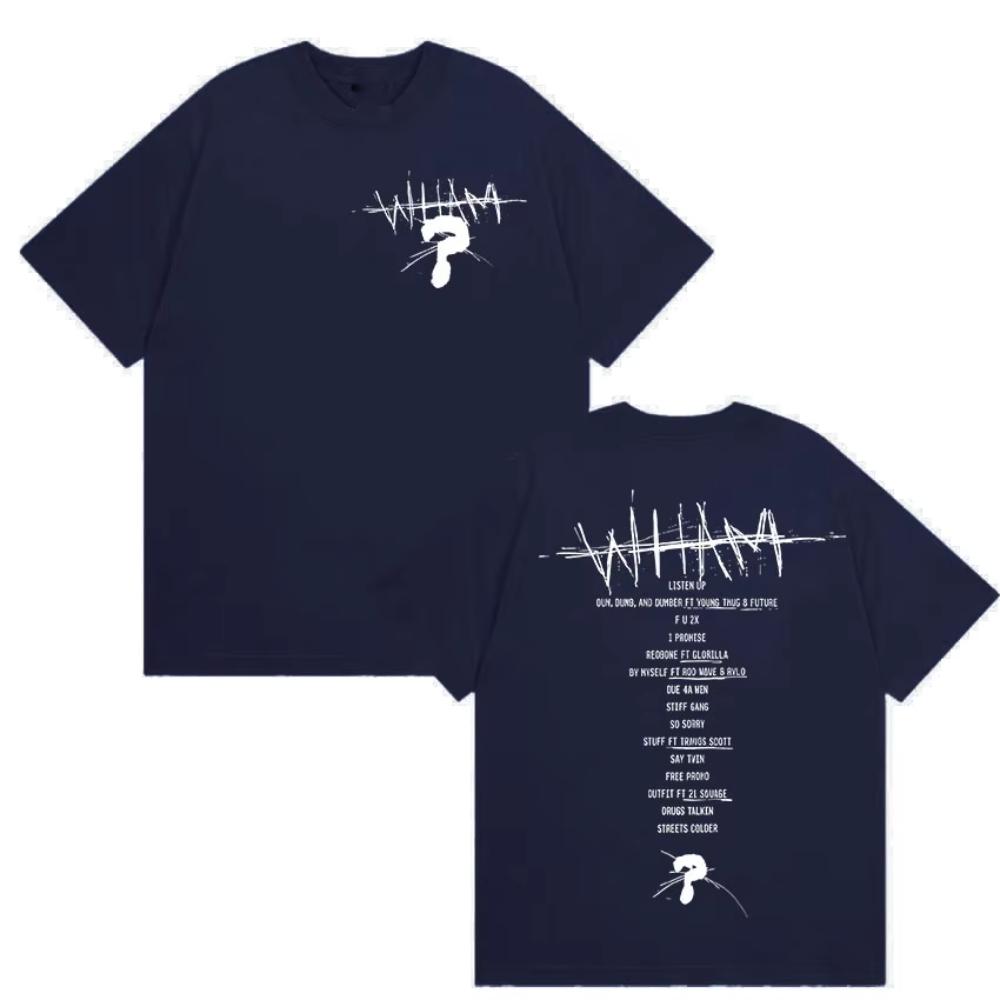 Rapper Lil Baby Wham World Tour 2025 Print T Shirt Men Women High Quality Fashion Cotton T-shirts Retro Hip Hop Oversized Tshirt